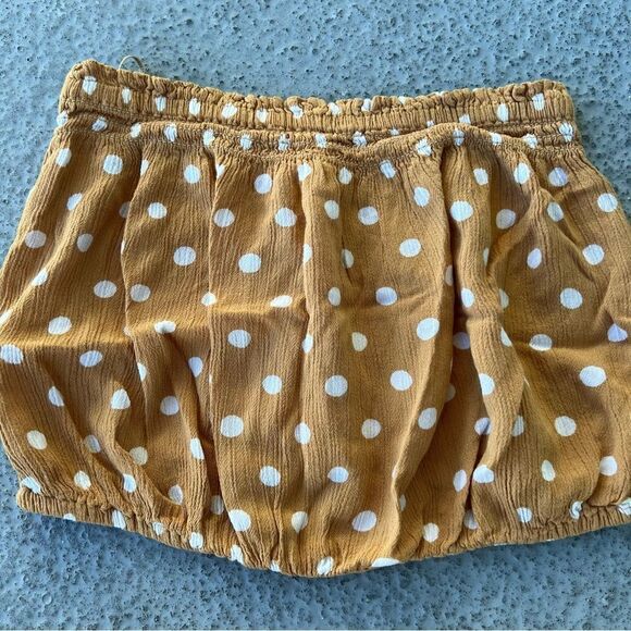 Billabong Mustard Polka Dot Tube Top Women’s Small - Picture 2 of 4